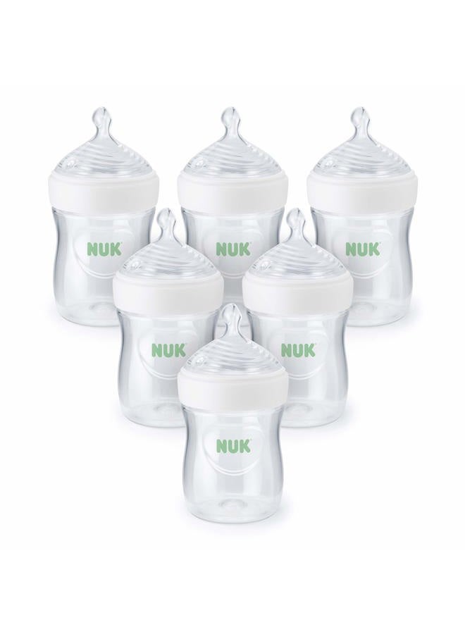 NUK Simply Natural Baby Bottle with SafeTemp, 5 oz, 6 Pack - Image 1