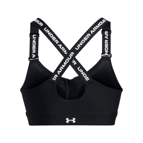 Under Armour Womens Infinity High Impact Zip Sports Bra, (001) Black / / White, X-Small A-C - Image 5