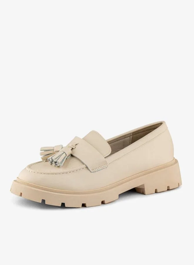 Vincci Beige Women Round-toe Low Heel Pumps for Women | Best Price UAE