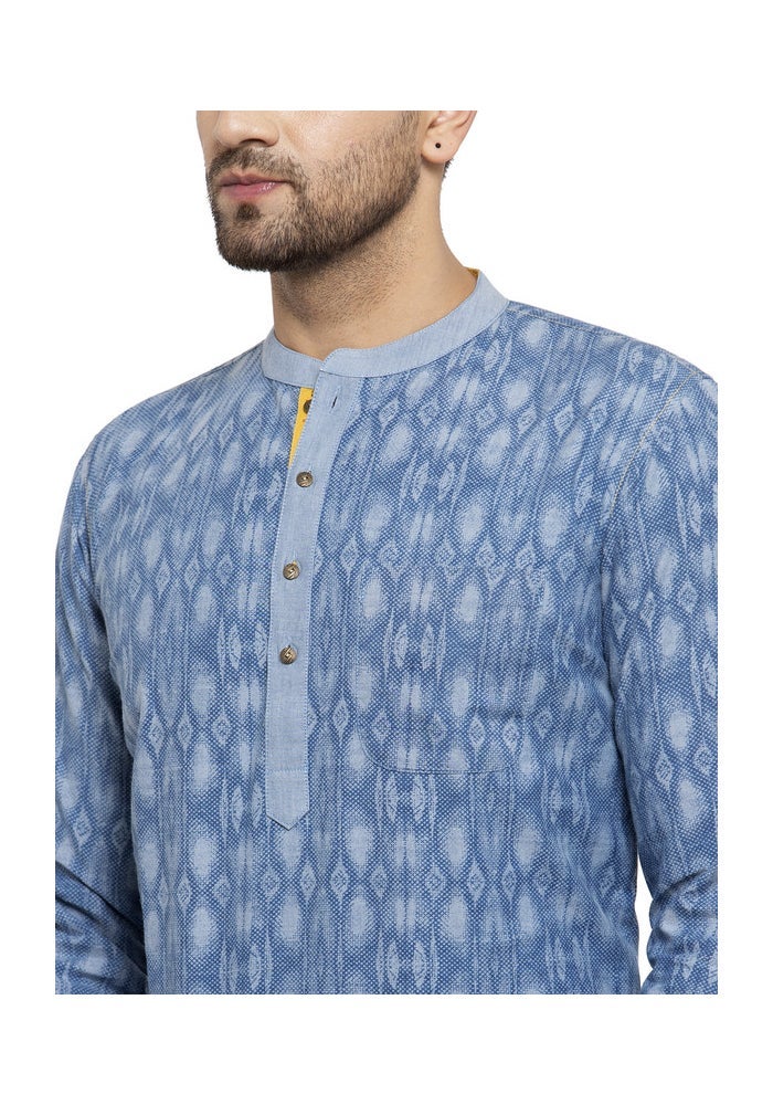 ARCHATTIRE Men’s Blue Denim Kurta for Men - Image 3