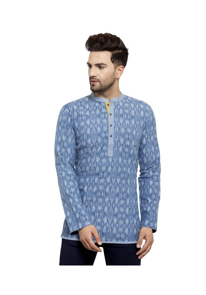 ARCHATTIRE Men’s Blue Denim Kurta for Men - Image 1