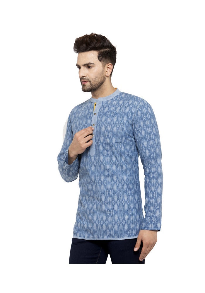 ARCHATTIRE Men’s Blue Denim Kurta for Men - Image 2