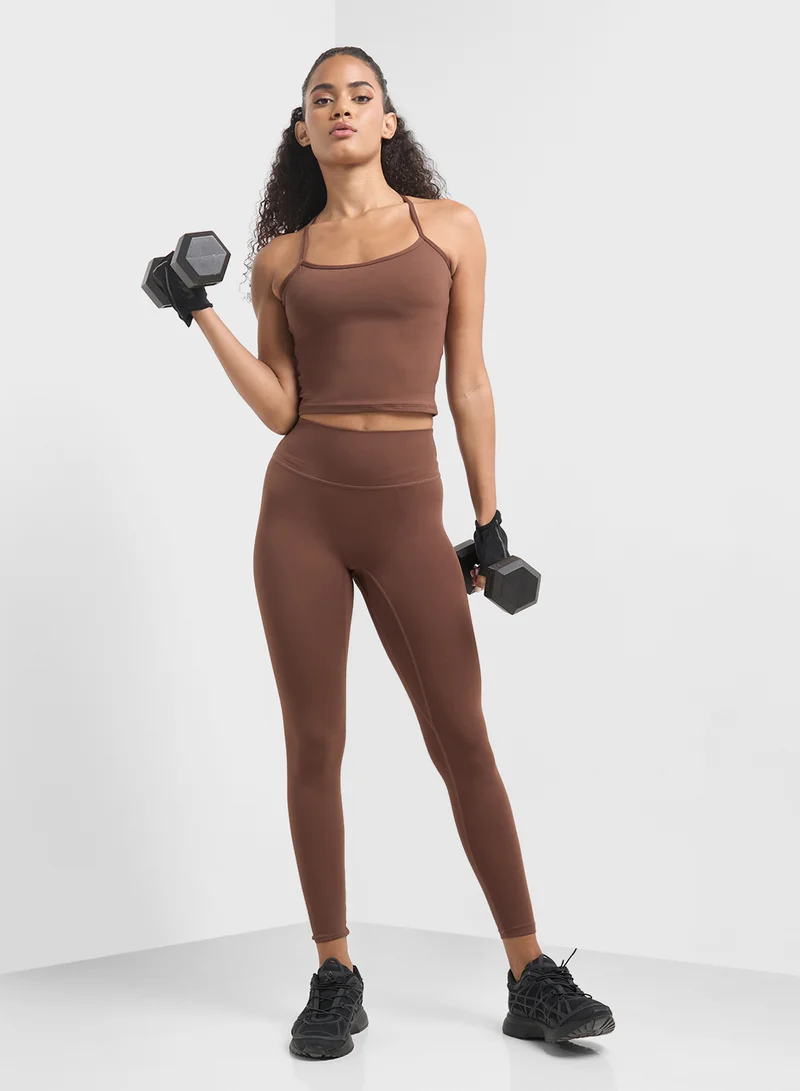 FRWD Strappy Seamless Vest & Sculpting Leggings Set