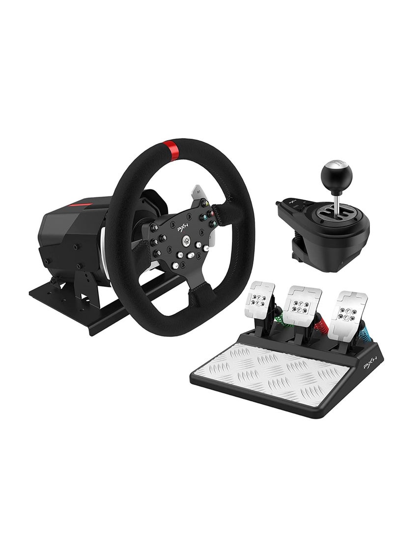 PXN - V10 900 Degree Force Feedback Vibration Gaming Steering Wheel With Shifter For PC/PS3/PS4/Xbox One/Series/Switch - wired - Image 1