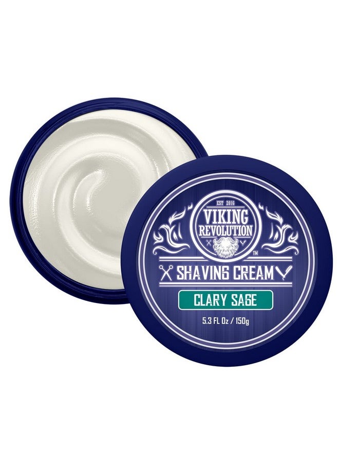 Viking Revolution Luxury Shaving Cream Clary Sage Scent Soft Smooth & Silky Shaving Soap Rich Lather For The Smoothest Shave 5.3Oz  - Image 5