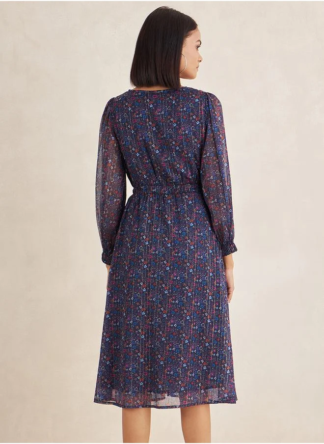Femmella Floral Chiffon Dress