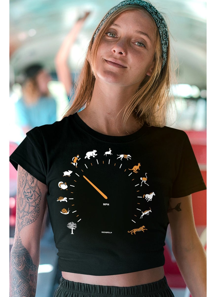 Speedometer Black Short, Cut Crop Top Women's T-Shirt - pzsku/Z69DB83D53CF6A4DFB088Z/45/_/1725789703/d14b9713-db63-4273-91eb-b1c2145dea4a