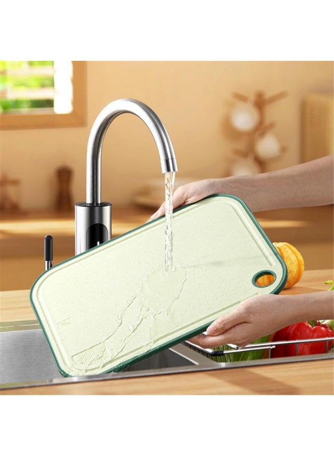 Kitchen cutting board with handle, decorative cutting board for serving pizza, cheese, meat and fruit (28 x 38 cm) - Image 3
