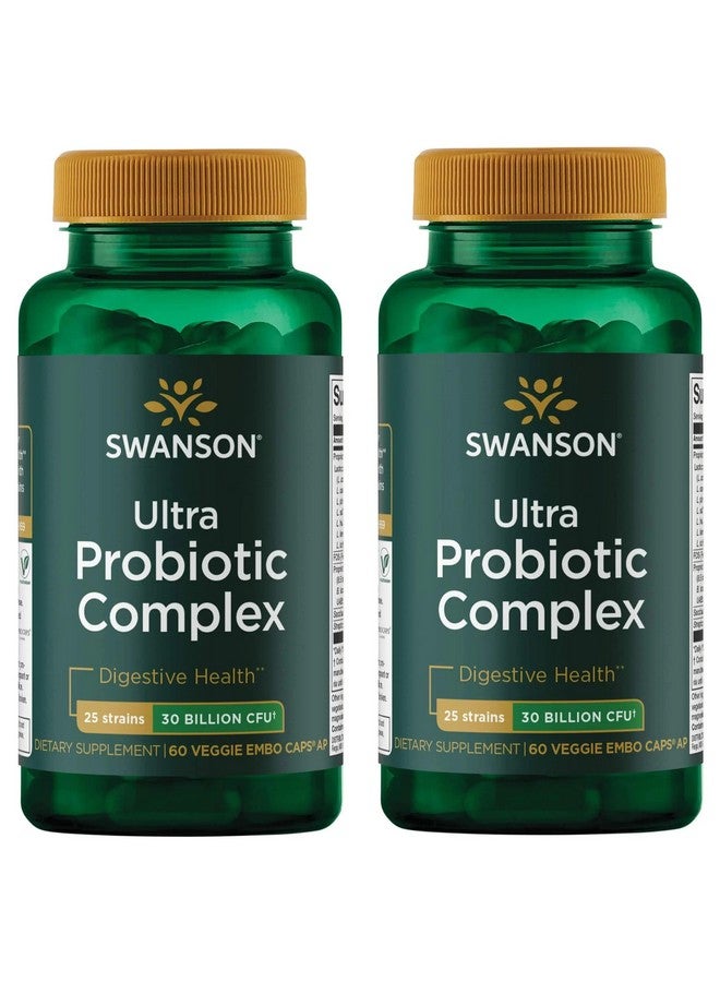 SWANSON مجمع سوانسون ألترا بروبيوتيك 30 مليار وحدة تشكيل 60 كبسولة نباتية (عبوتين) - Image 1