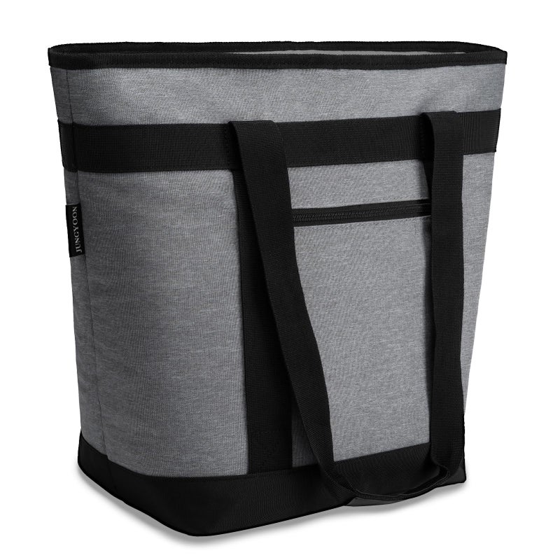 JUNGYOON JUNGYOON Cooler Bags Insulated Grocery Bags  Collapsible Coolers Shopping for Travel to Keep Frozen Cold and Hot Food for Shopping Beach Picnic Camping(Grey-Small)  - Image 1