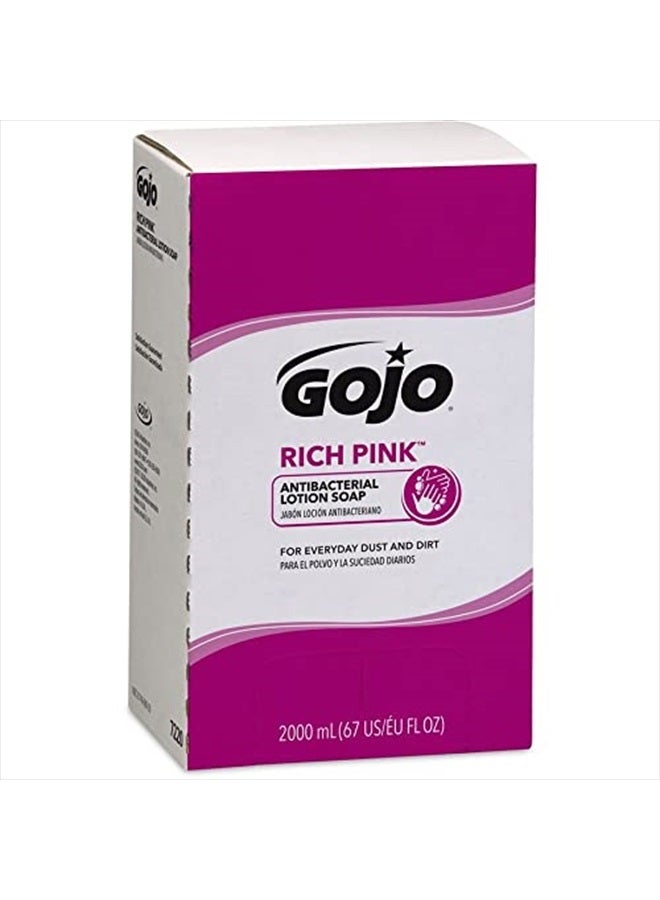 Gojo Rich Pink Antibacterial Lotion Soap Refill - Image 1