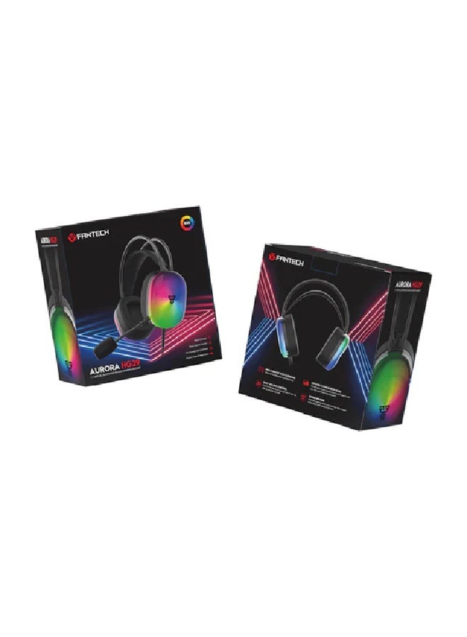 FANTECH Aurora HG29 RGB Gaming Headset 7.1 Surround Sound Drivers 50mm  - Image 4