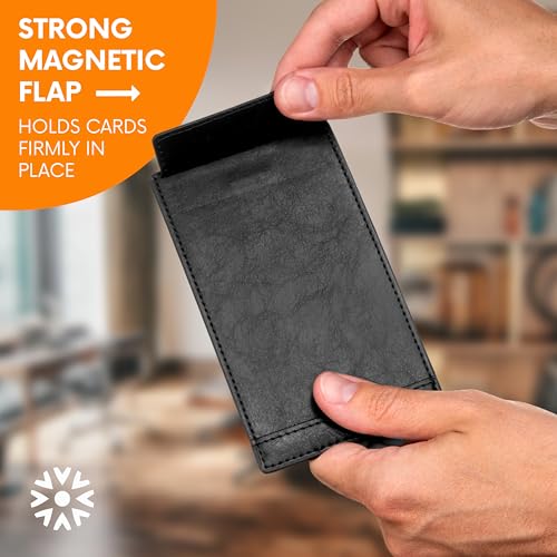 Notsu Note Card Holder | Minimalist 3x5 Inch Index Card Holder Handheld Case in Premium Black Vegan Leather with 25 To Do List Notecards - Image 2