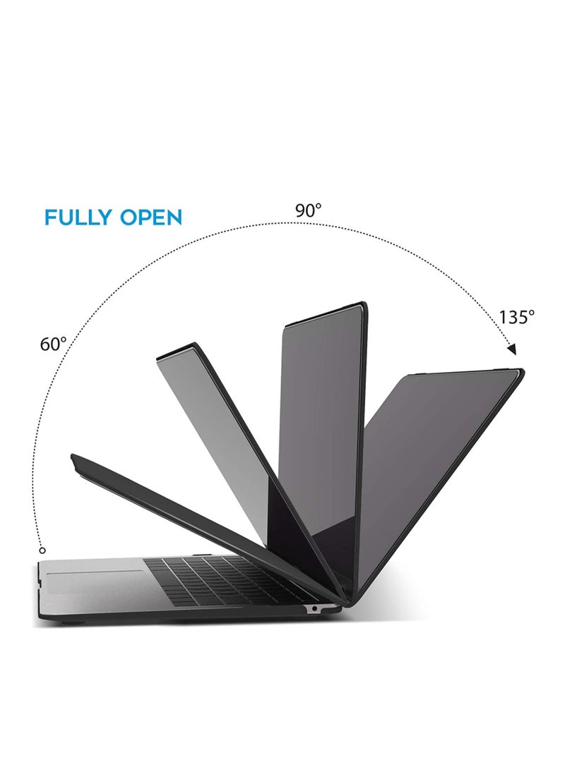 Hard Case for 2021/2020/2019/2018 Mac Air 13in with Retina Touch ID Version Model A1932/M1 A2337/A2179 (Black) - Image 5