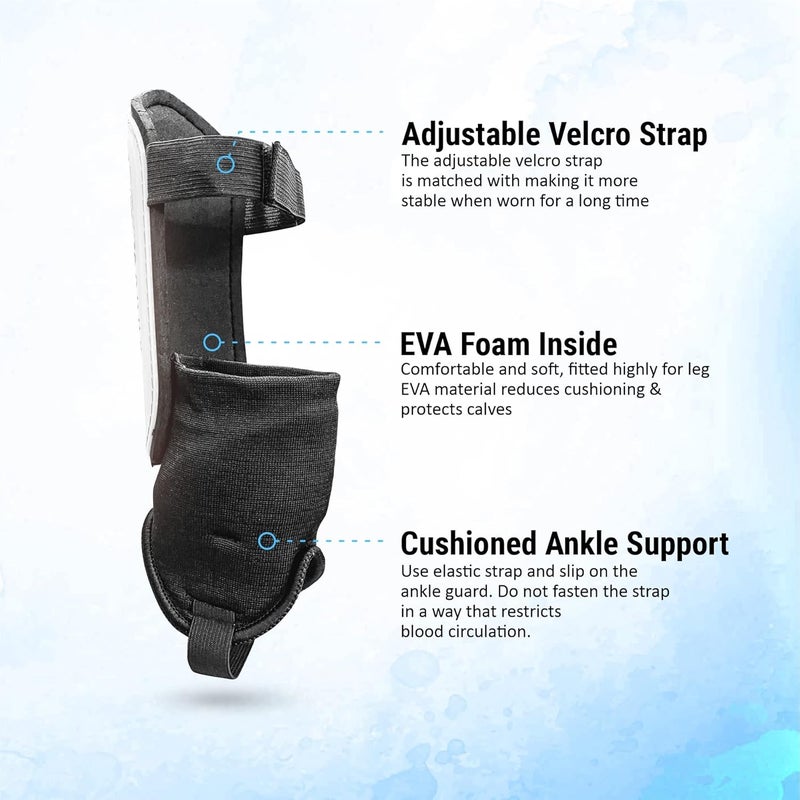 Vector X حماية الساق سامبا مع كاحل قابل للتعديل | تدريب وممارسة | للبنات والأولاد | (صغير، أبيض-أسود) - Image 5