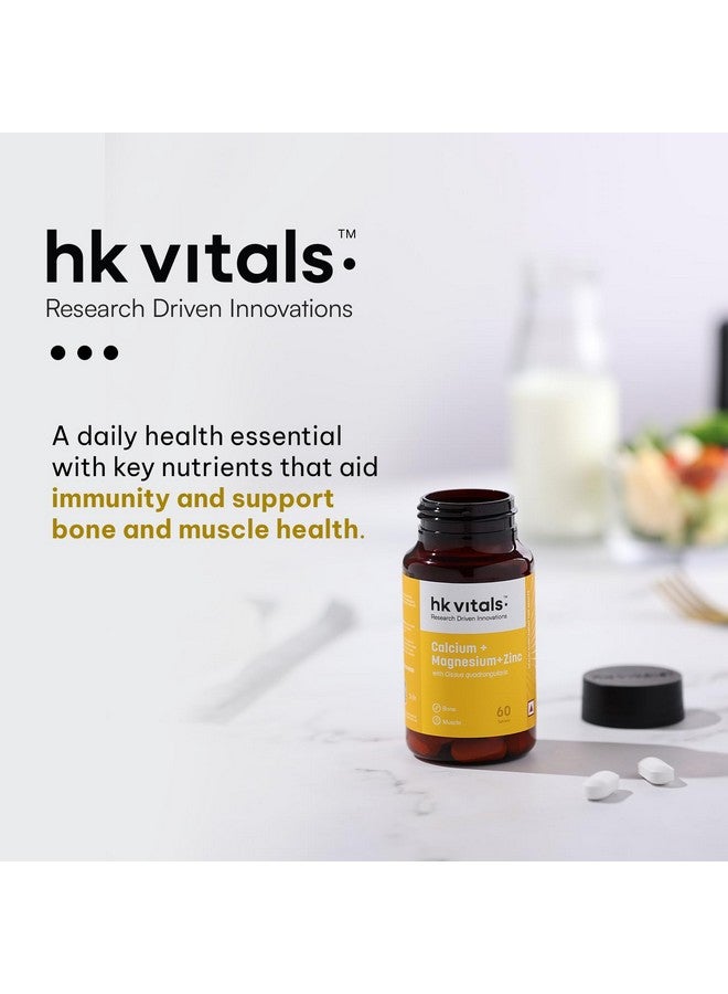 HEALTHKART حبوب هيلث كارت hk فيتالز الكالسيوم والمغنيسيوم والزنك مع فيتامين D3 وزيت السمك (60 حبة لكل منها) حزمة كومبو | 1000 ملغ أوميغا 3 مع 180 ملغ EPA و120 ملغ DHA - Image 3