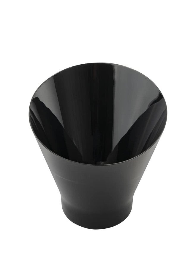 Restaurantware-5 Ounce Inch Serving Bowls, 100 Disposable Appetizer Bowls - Incline Design, Round, Black Plastic Snack Bowl, Durable, For Weddings Birthdays, And More - Image 2