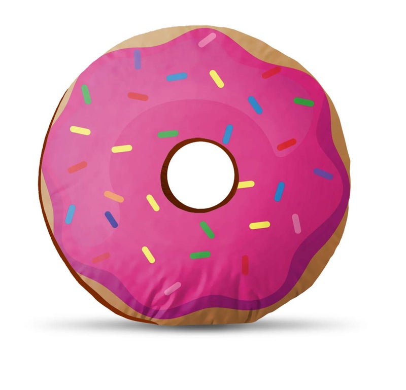 sleep nature's Sleep Natures Velvet Doughnut CushionPillow for WheelchairCar Seat 14x14 Inch Multicolor 