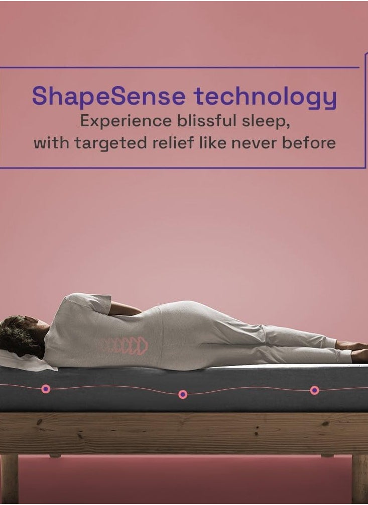 Wakefit - Wakefit Orthopedic Memory Foam 20 cms Medium Firm Mattress with ShapeSense Technology, AeroTek Fabric Technology - Image 1