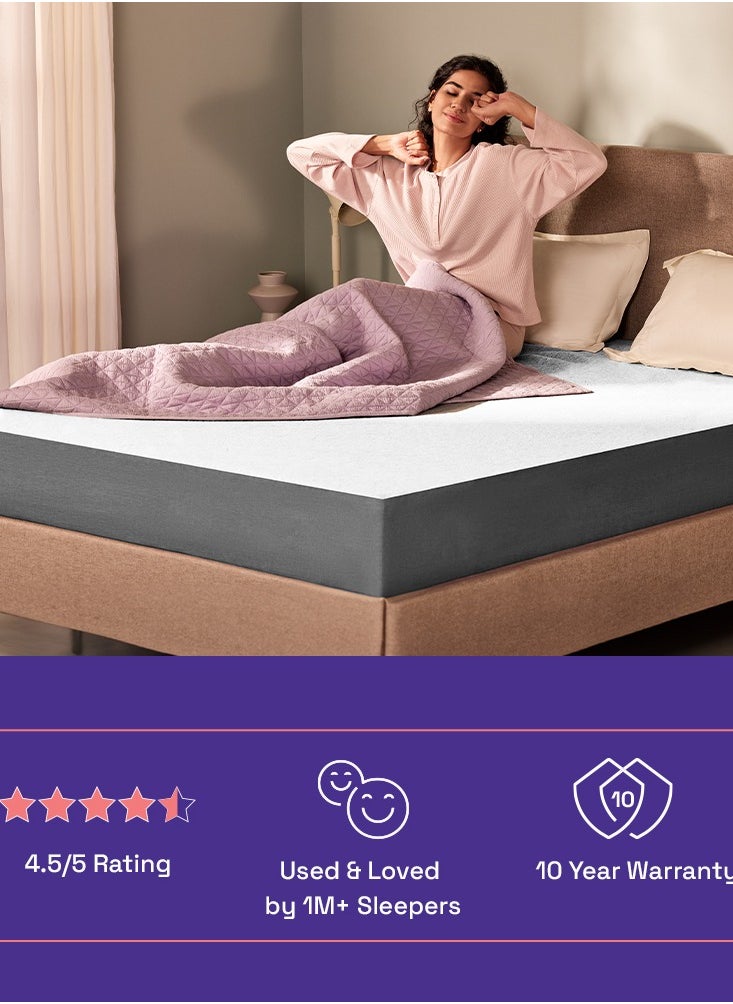 Wakefit - Wakefit Orthopedic Memory Foam 20 cms Medium Firm Mattress with ShapeSense Technology, AeroTek Fabric Technology - Image 1