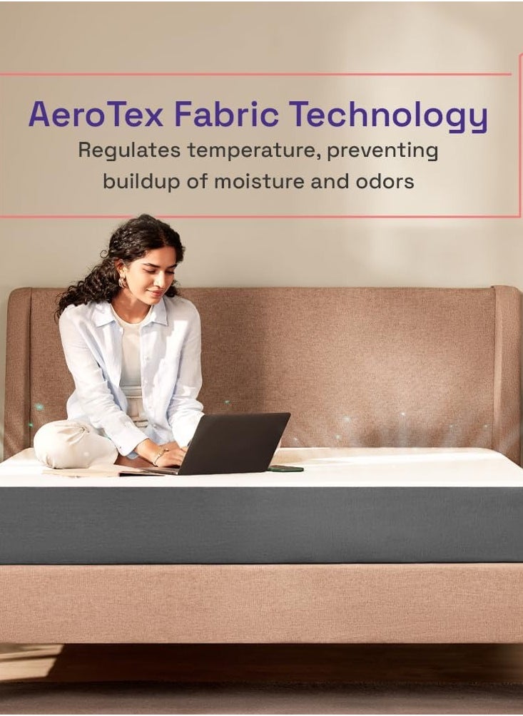 Wakefit - Wakefit Orthopedic Memory Foam 20 cms Medium Firm Mattress with ShapeSense Technology, AeroTek Fabric Technology - Image 1