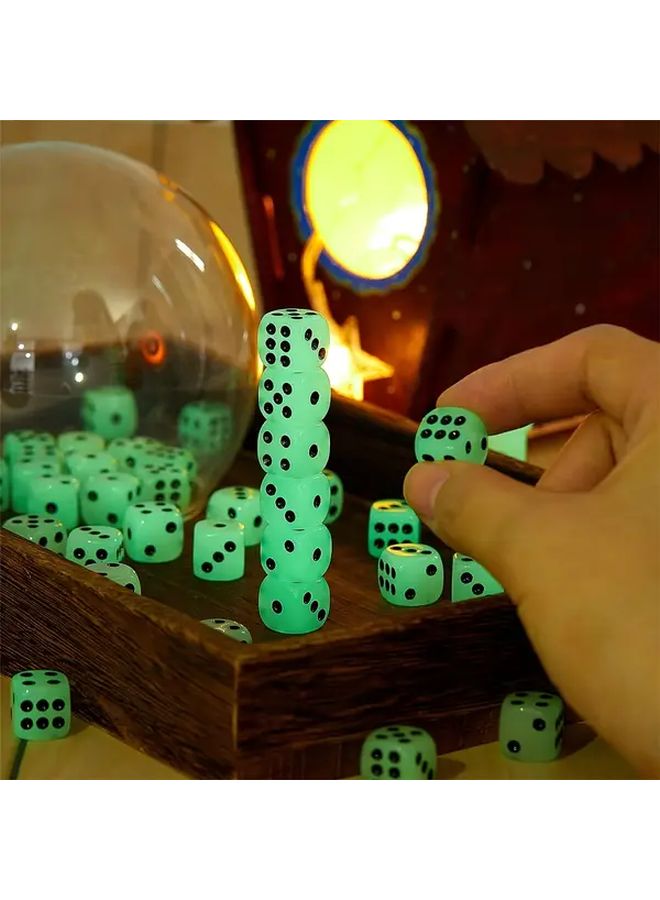 Glow In The Dark Dice Set 10 Pieces 16mm For Board Games And Parties - Image 1