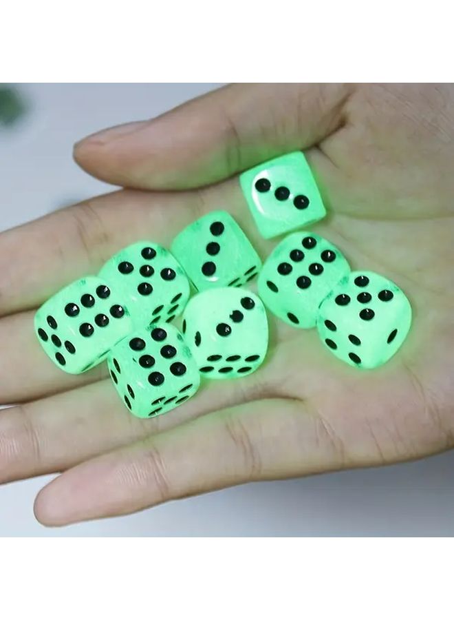 Glow In The Dark Dice Set 10 Pieces 16mm For Board Games And Parties - Image 3
