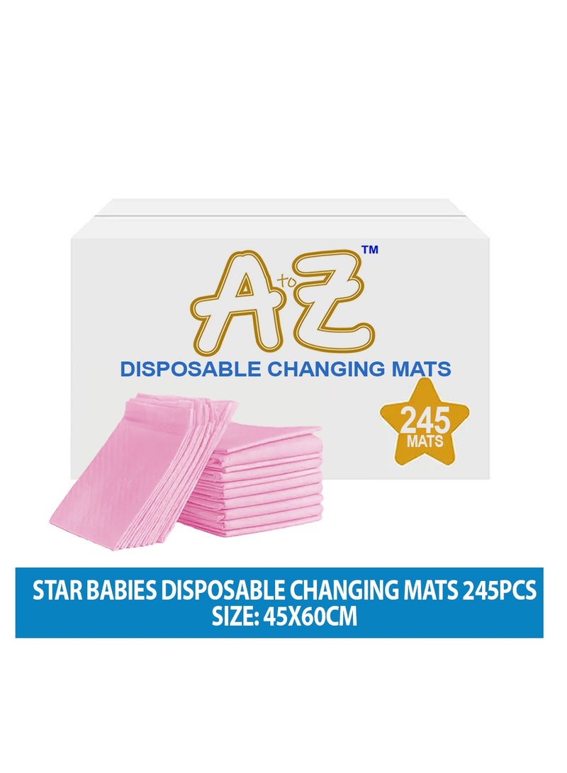 A TO Z A to Z - Disposable Changing Mat size (45cm x 60cm) Large- Premium Quality for Baby Soft Ultra Absorbent Waterproof - Pack of 245-Pink - Image 2