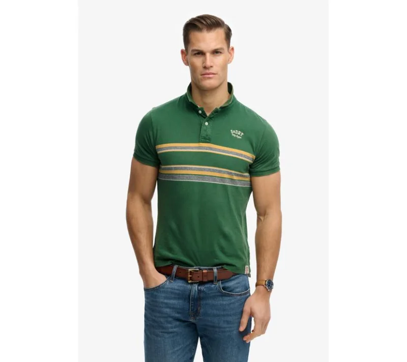 سوبر دراي Vintage Stripe Jersey Polo Shirt