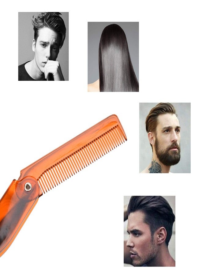 Kare Kind Kare & Kind Folding Pocket Comb for Men - 4 Pc Fine Tooth Comb (2 Brown and 2 Black Set) - For Styling Hair, Mustache, Beard - Men's Grooming - Ideal Gift - Image 4