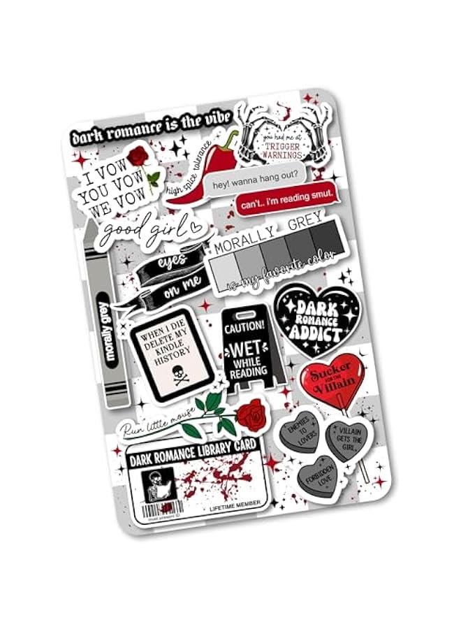 Arabest Clear Back Cover Insert for Kindle | Gothic Bookish Decor | Kindle Cardstock Insert for Clear Case | Booktok Smut Stickers Case Insert | Dark Romance Book Gifts (Kindle Paperwhite 11th Generation) - Image 1