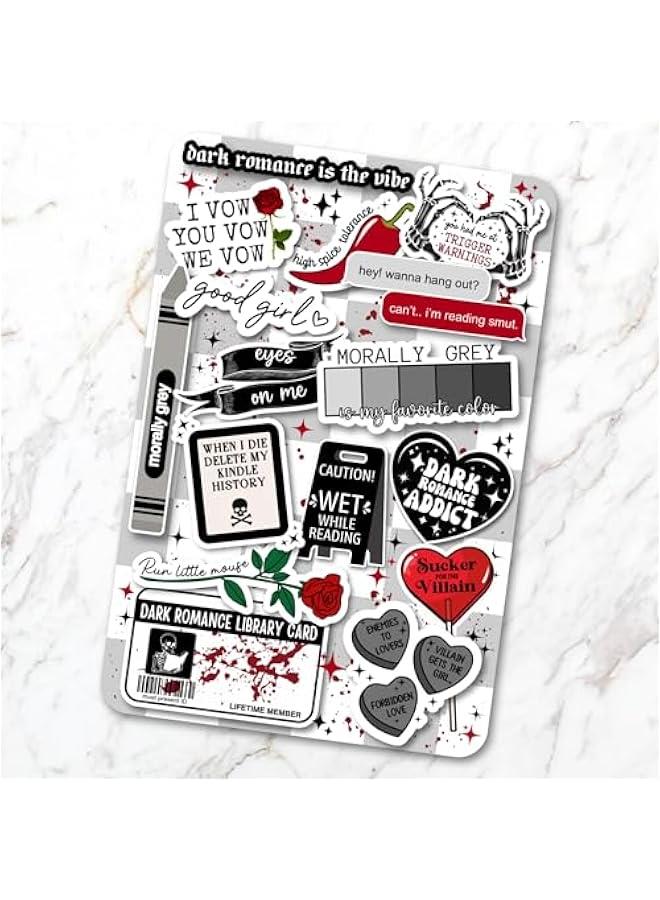 Arabest Clear Back Cover Insert for Kindle | Gothic Bookish Decor | Kindle Cardstock Insert for Clear Case | Booktok Smut Stickers Case Insert | Dark Romance Book Gifts (Kindle Paperwhite 11th Generation) - Image 2