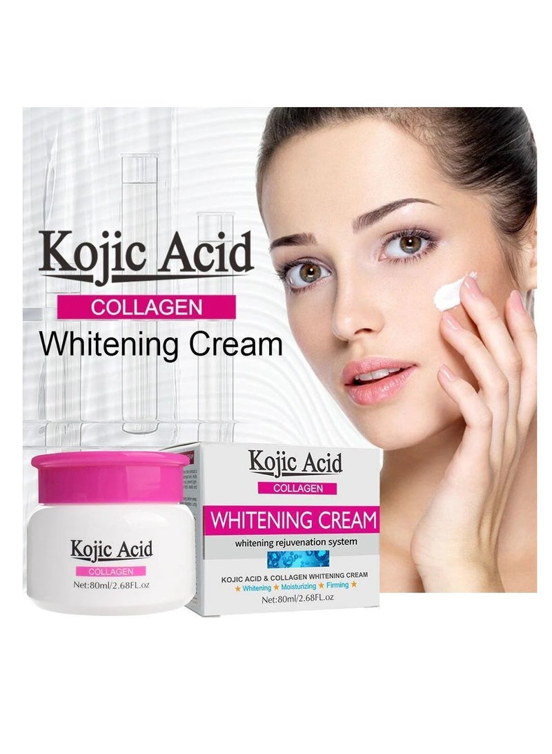 GUANJING Kojic Acid Collagen Whitening Cream - 80ml - Image 2