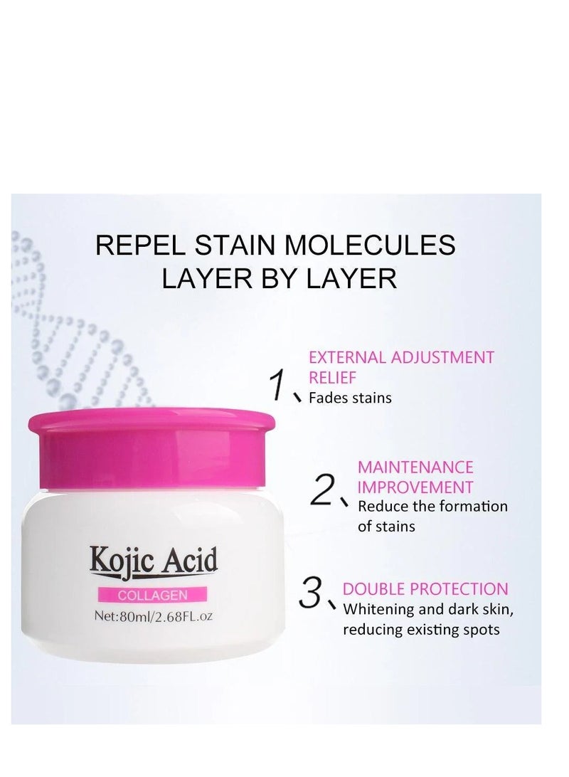 GUANJING Kojic Acid Collagen Whitening Cream - 80ml - Image 3