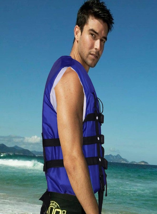 Matiko Polyester Safety Adult's Life Jacket, Life Saving Jacket for Swimming Guard, Drifting Boating, PFD Type III, Weight Capacity Upto 120kg (Blue) - Image 5