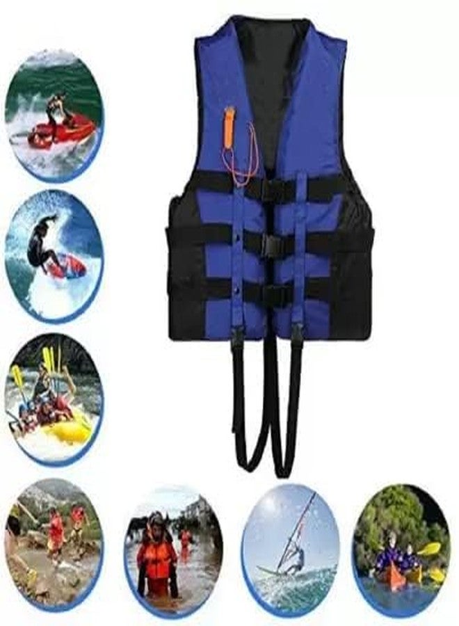 Matiko Polyester Safety Adult's Life Jacket, Life Saving Jacket for Swimming Guard, Drifting Boating, PFD Type III, Weight Capacity Upto 120kg (Blue) - Image 3