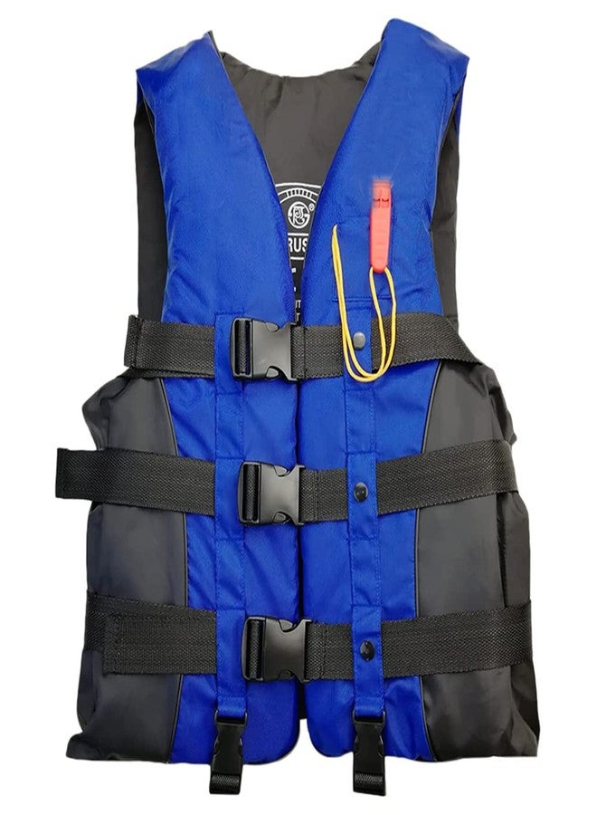 Matiko Polyester Safety Adult's Life Jacket, Life Saving Jacket for Swimming Guard, Drifting Boating, PFD Type III, Weight Capacity Upto 120kg (Blue) - Image 1