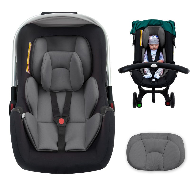 Kaseeous Thickened Carseat Head Support for Infant, Infant Car Seat Insert with Extra Headrest for Preemie to Newborn, Adjustable Baby Car Seat Cushion with Filled Natural Spong - Image 1
