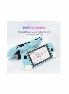 KASTWAVE KASTWAVE Cute Soft Silicone Protective Case Compatible with for Nintendo Switch Console and for Joy Con- Shock-Absorption and Anti-Scratch Slim Cover Case with Ergonomic Design for Switch -- Blue  - Image 4