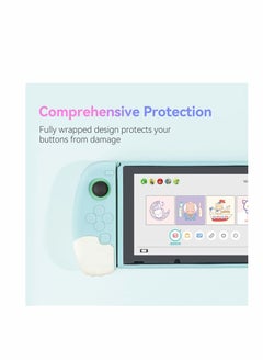KASTWAVE KASTWAVE Cute Soft Silicone Protective Case Compatible with for Nintendo Switch Console and for Joy Con- Shock-Absorption and Anti-Scratch Slim Cover Case with Ergonomic Design for Switch -- Blue  - Image 2