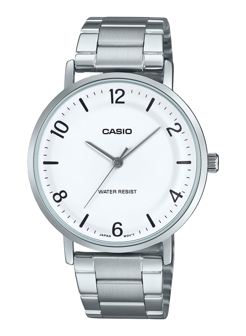 Analog Stainless Steel Band Men's Watch MTP-VT03D-7B