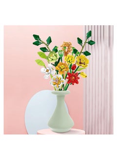 KASTWAVE Flower Bouquet Building Kit, Artificial Flower Building Blocks Decorative Creative Home Accessories, Botanical Collection Set for Adults, Not Compatible With LEGO (827 PCS)  - Image 4