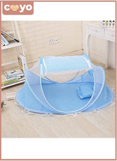 COYO Zipper Closure and White Dot Polka Print Baby Comfortable Cool Mosquito Net Cover (0-3 Y), Breathable, Portable  - Image 3