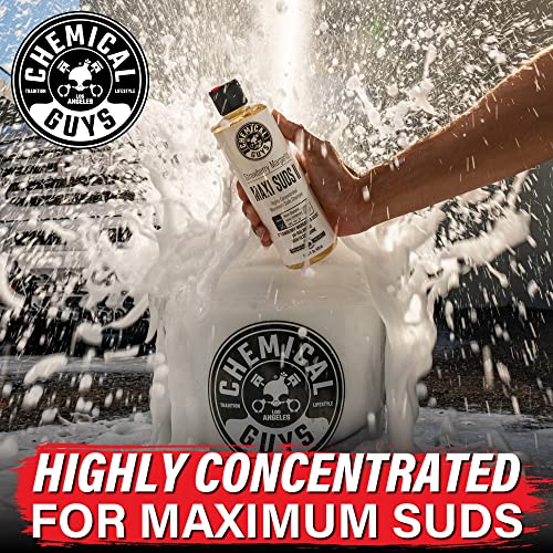 Chemical Guys CWS_1011 Maxi-Suds II Foaming Car Wash Soap (for Foam Cannons, Foam Guns or Bucket Washes) for Cars, Trucks, Motorcycles, RVs & More, 128 Fl Oz (1 Gallon), Strawberry Scent - Image 2
