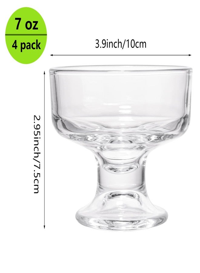 PYVYLO Glass Dessert Cups Set of 4,6.8oz Ice Cream Bowls,Pudding Cups for Parties Ideal for Sundae,Fruit,Ice Cream,Pudding,Small Snacks - Image 3