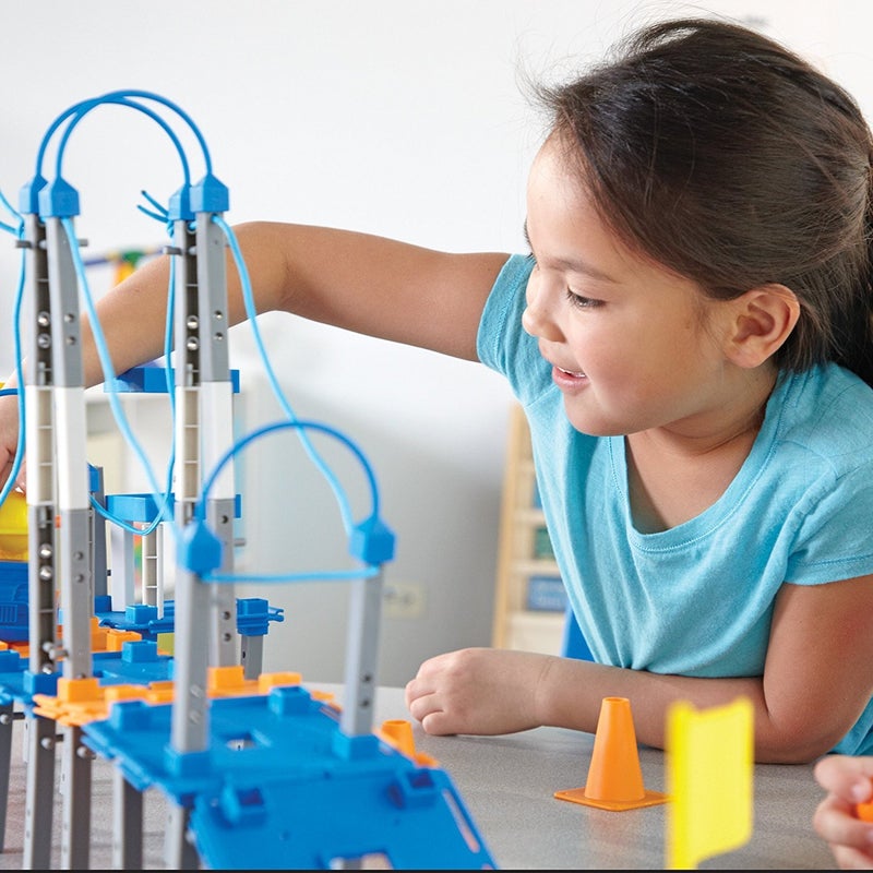 Learning Resources Learning Resources City Engineering and Design Building Set, Ages 5+,100 Pieces, Engineer STEM Toy, Construction Toys, Simple Machines Kids - Image 3