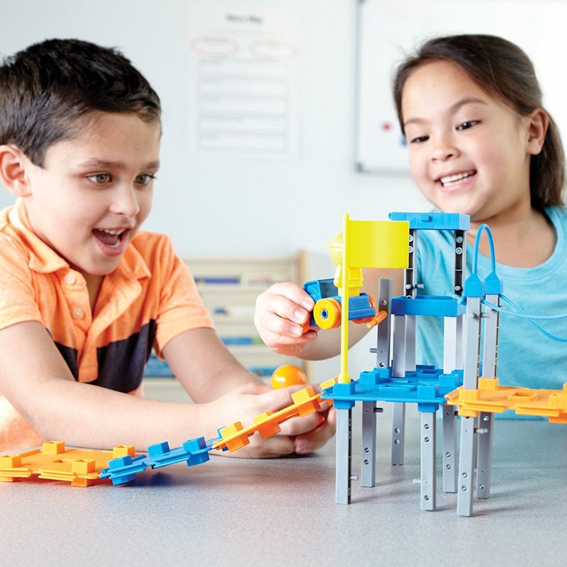 Learning Resources Learning Resources City Engineering and Design Building Set, Ages 5+,100 Pieces, Engineer STEM Toy, Construction Toys, Simple Machines Kids - Image 4