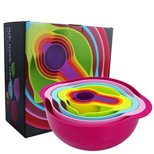 Tim Hawk Plastic Mixing Bowl and Measuring Set Multicolour - Image 4