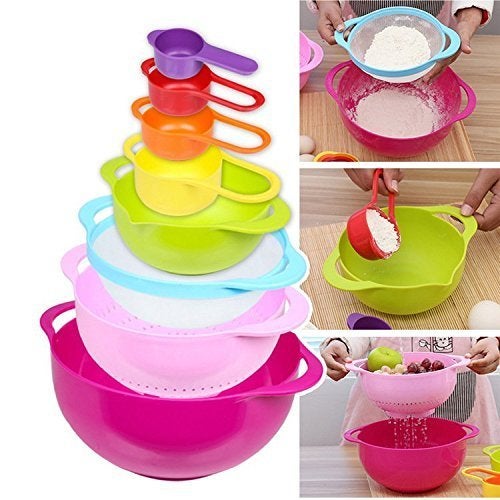 Tim Hawk Plastic Mixing Bowl and Measuring Set Multicolour - Image 5