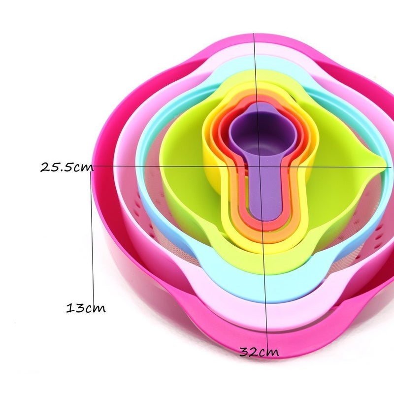 Tim Hawk Plastic Mixing Bowl and Measuring Set Multicolour - Image 3